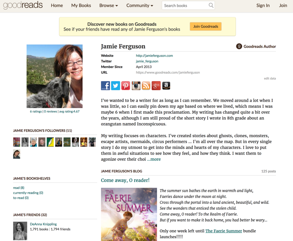 Linking your blog to your Goodreads author profile Blackbird Publishing
