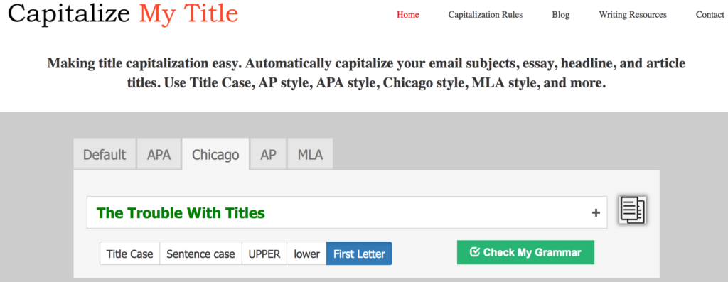 How-to: Title Capitalization Tools - Blackbird Publishing